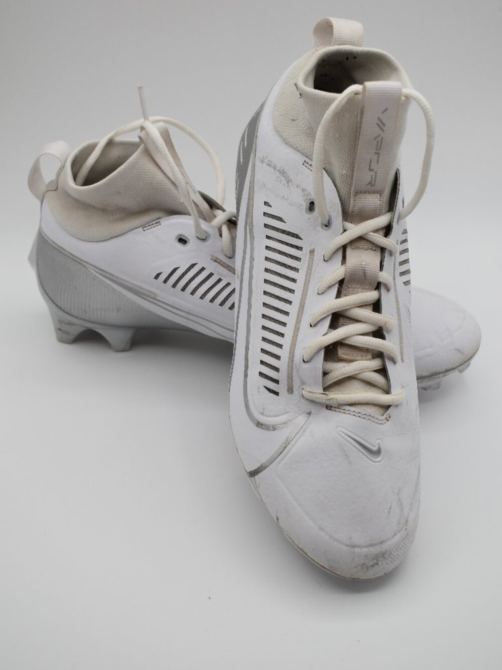 Nike Vapor Edge Pro 360 Football Cleats White Silver Men's Size 11
